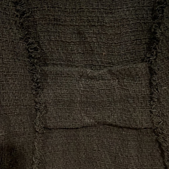 𝅺trf ZARA BLACK SHORT TOP WITH FRINGE SIZE SMALL - Picture 3 of 9